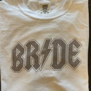Comfort Colors White T-Shirt with Bride Graphic